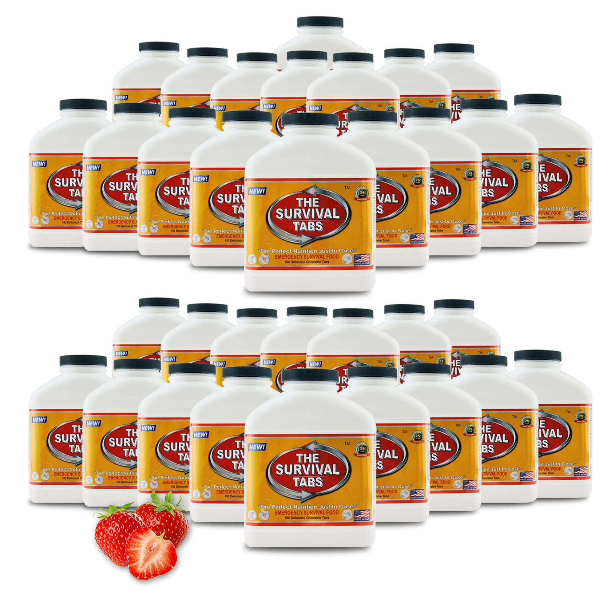 495 Days Light Weight Emergency Survival Proteins Food 5940 Food Meal No Preparation 33 Bottles Strawberry