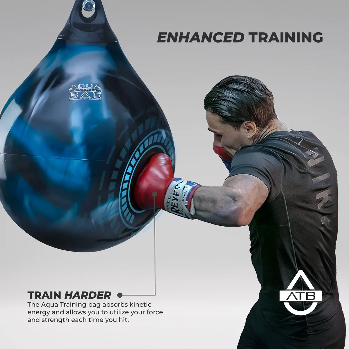 Aqua 21" 190lb Punching Bag Green/White/Red