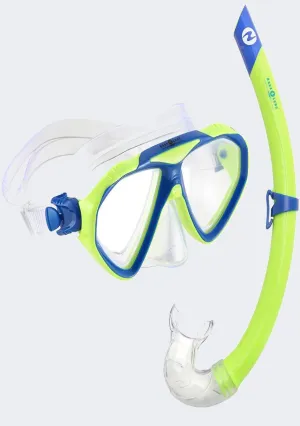 Aqua Lung Panda Junior Mask Snorkel Set Green Blue