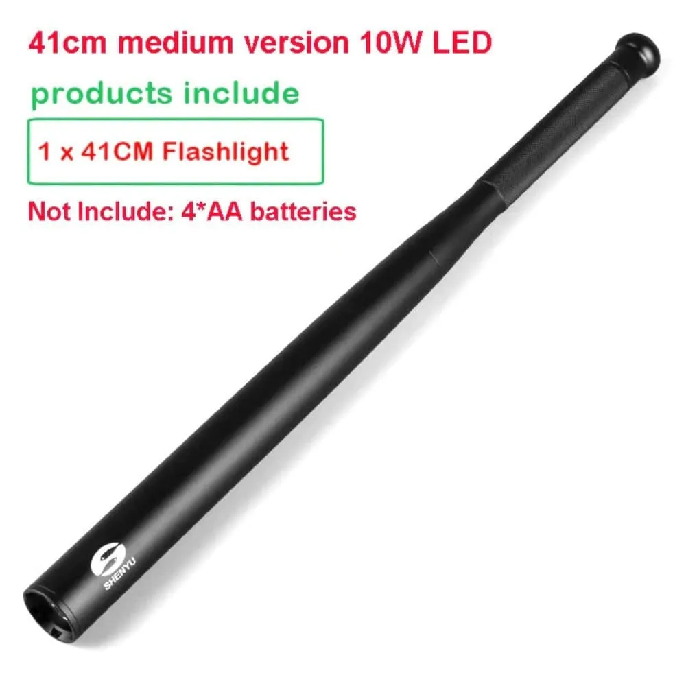 Baseball Bat LED Flashlight Waterproof Super Bright Baton Aluminium Alloy Powerful Torch Emergency Self Defense Outdoor Lighting