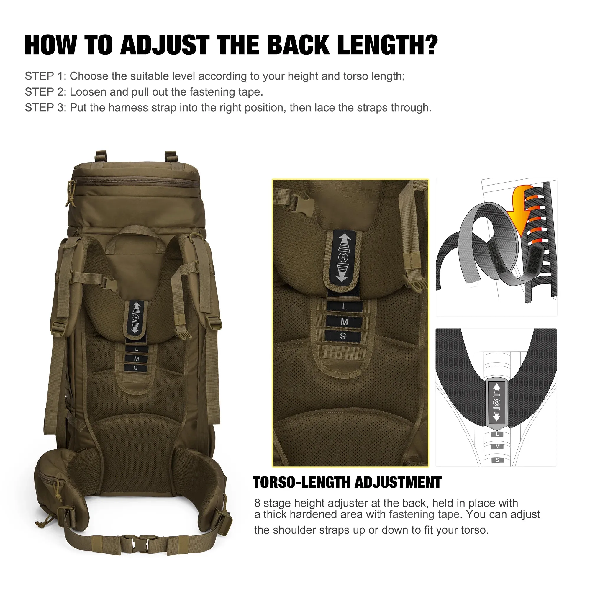 Expedition Pro 75L: Tactical Backpack with Internal Frame