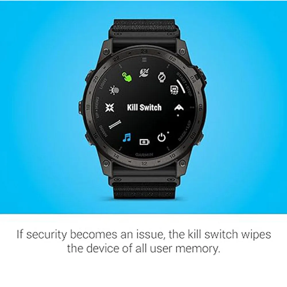 Garmin tactix 7 Black Adaptive AMOLED Display Built-in Flashlight Preloaded TopoActive Mapping Specialized Military and Tactical GPS Smartwatch - 010-02931-00