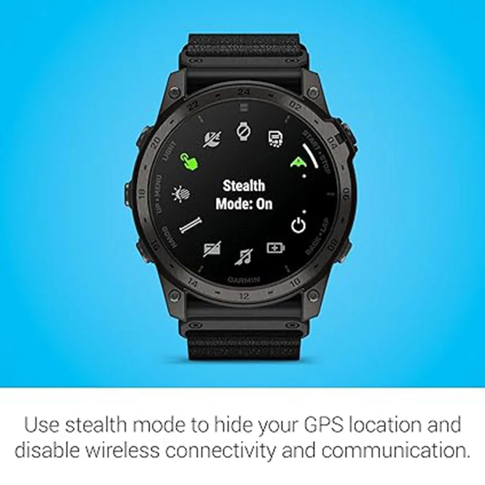 Garmin tactix 7 Black Adaptive AMOLED Display Built-in Flashlight Preloaded TopoActive Mapping Specialized Military and Tactical GPS Smartwatch - 010-02931-00