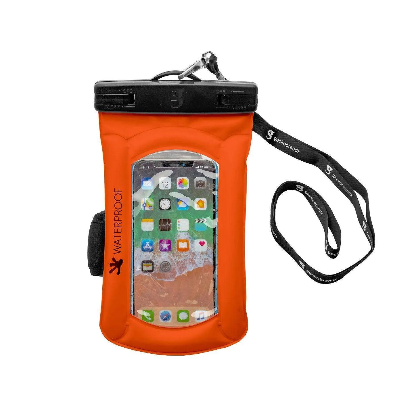 Gecko Float Phone Dry Bag with Arm Band