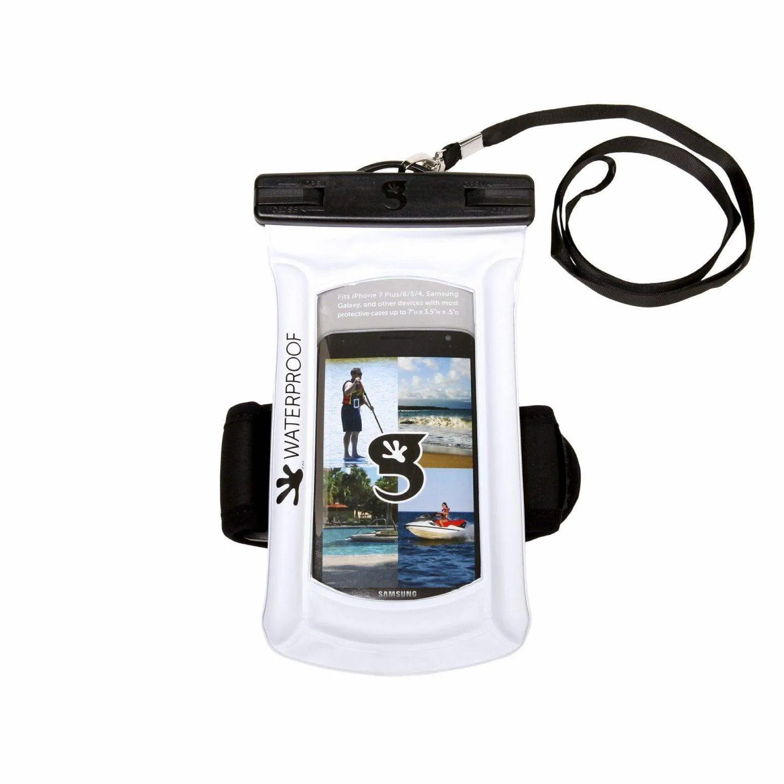 Gecko Float Phone Dry Bag with Arm Band
