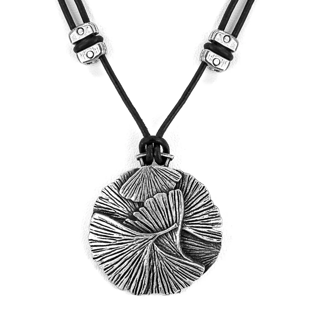 Ginkgo Leaf Jewelry Set, Ponytail Holder & Necklace