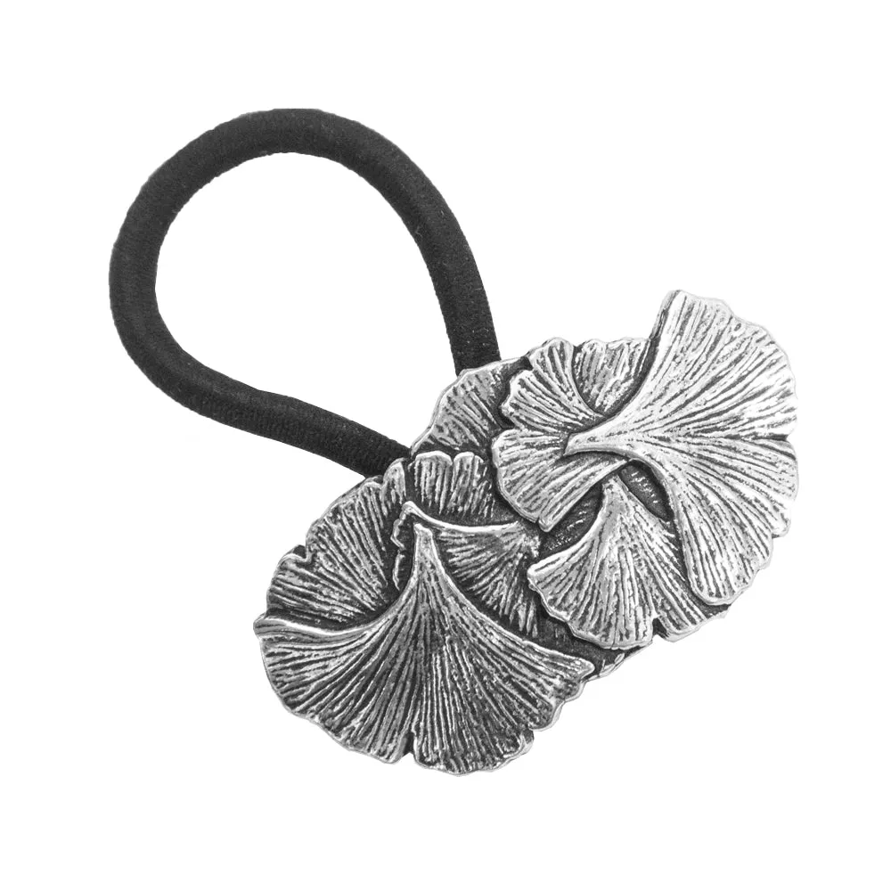 Ginkgo Leaf Jewelry Set, Ponytail Holder & Necklace