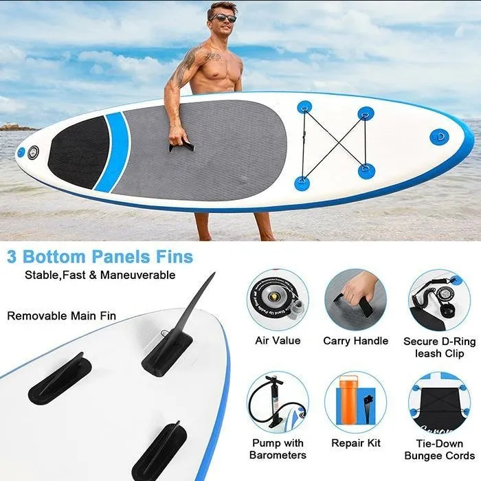 Inflatable Kayak Surfing Board with Camera Mount