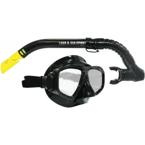 Land & Sea Sports Clearwater Black Silicone Mask and Snorkel Set