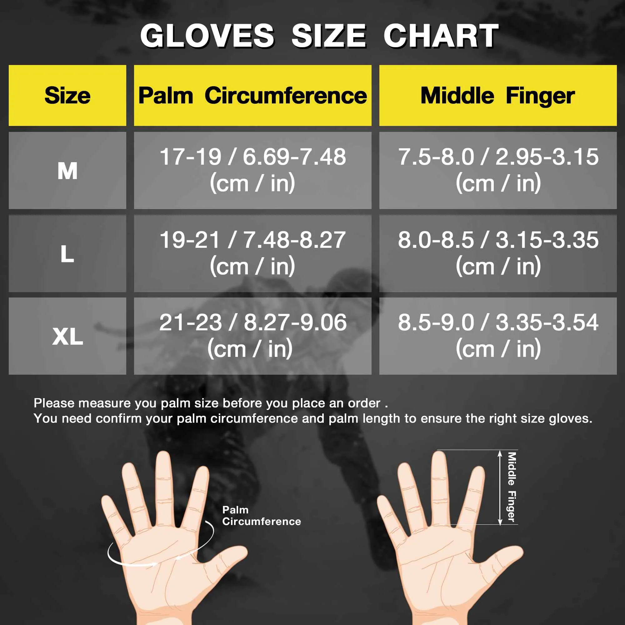 MCTi Snowboard Gloves with Wrist Guard 3-Finger Waterproof Mittens for Winter Snow Skiing