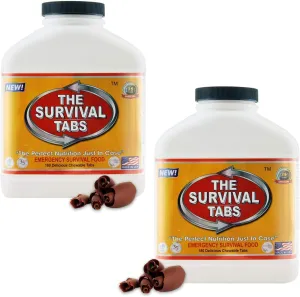 Metaverse  Mars Emergency Survival Food Gluten-Free, Non-GMO The Survival Tabs 25 Years Shelf Life (360 Tablets/Black Bottle/Chocolate)