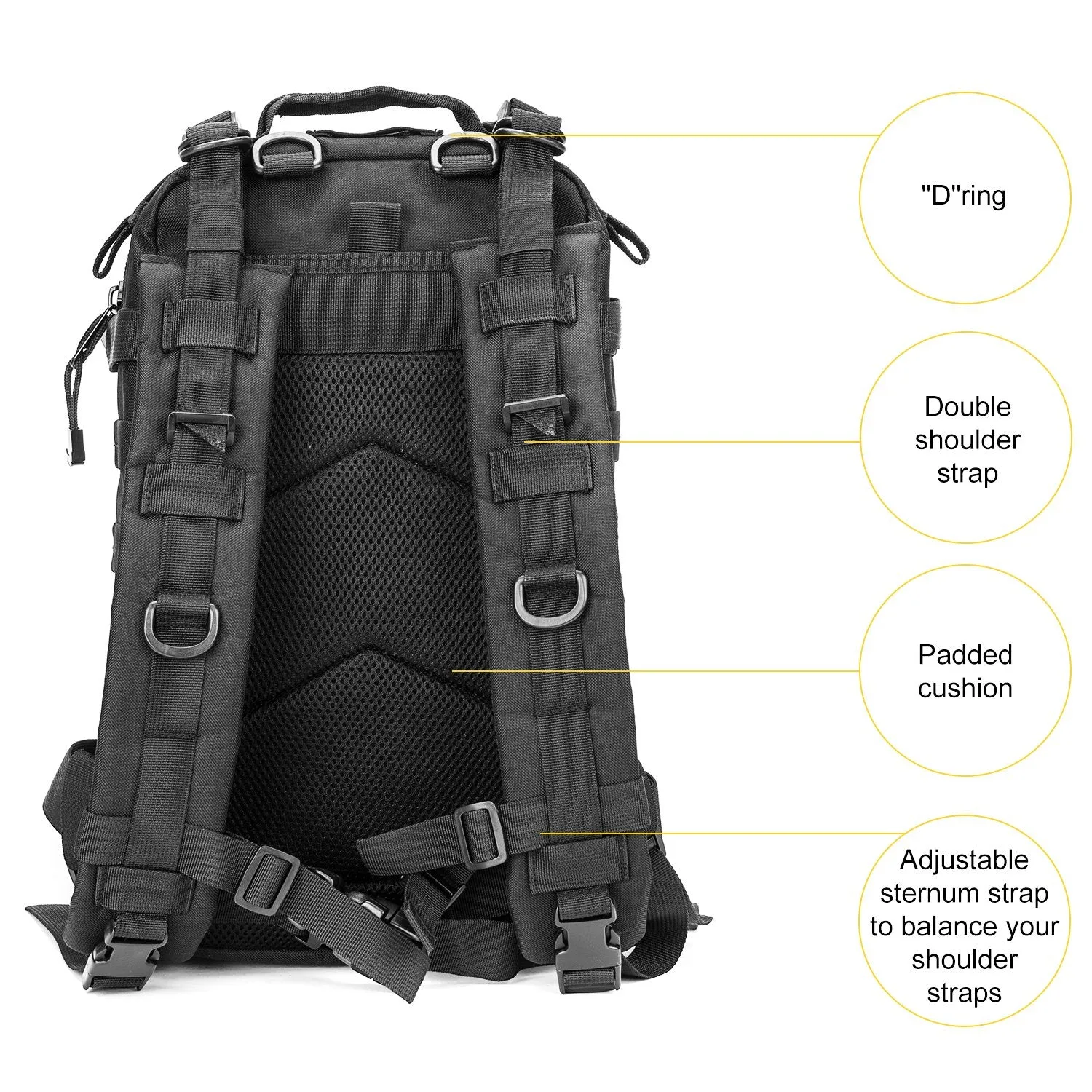 Military Tactical Backpack 30L Hiking Backpack for Travel Camping Trekking
