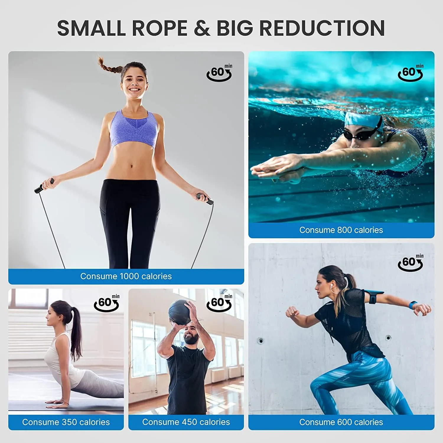 RENPHO Smart Jump Rope, Fitness Skipping Rope with APP Data Analysis, Workout Jump Ropes for Home Gym, Crossfit, Jumping Rope Counter for Exercise for Men, Women, Kids, Girls