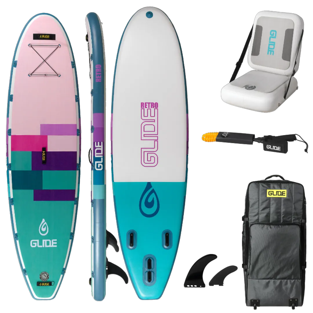 Retro 10'6'' Inflatable Paddle Board Package – Lightweight & Stable