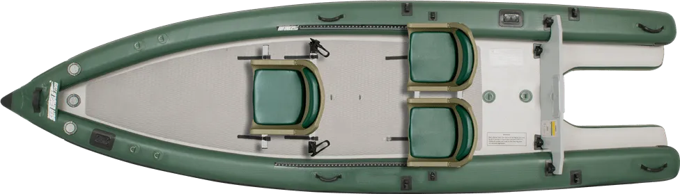 Sea Eagle Fishskiff16 Frameless Inflatable Fishing Boat 2 Person Swivel Seat Canopy