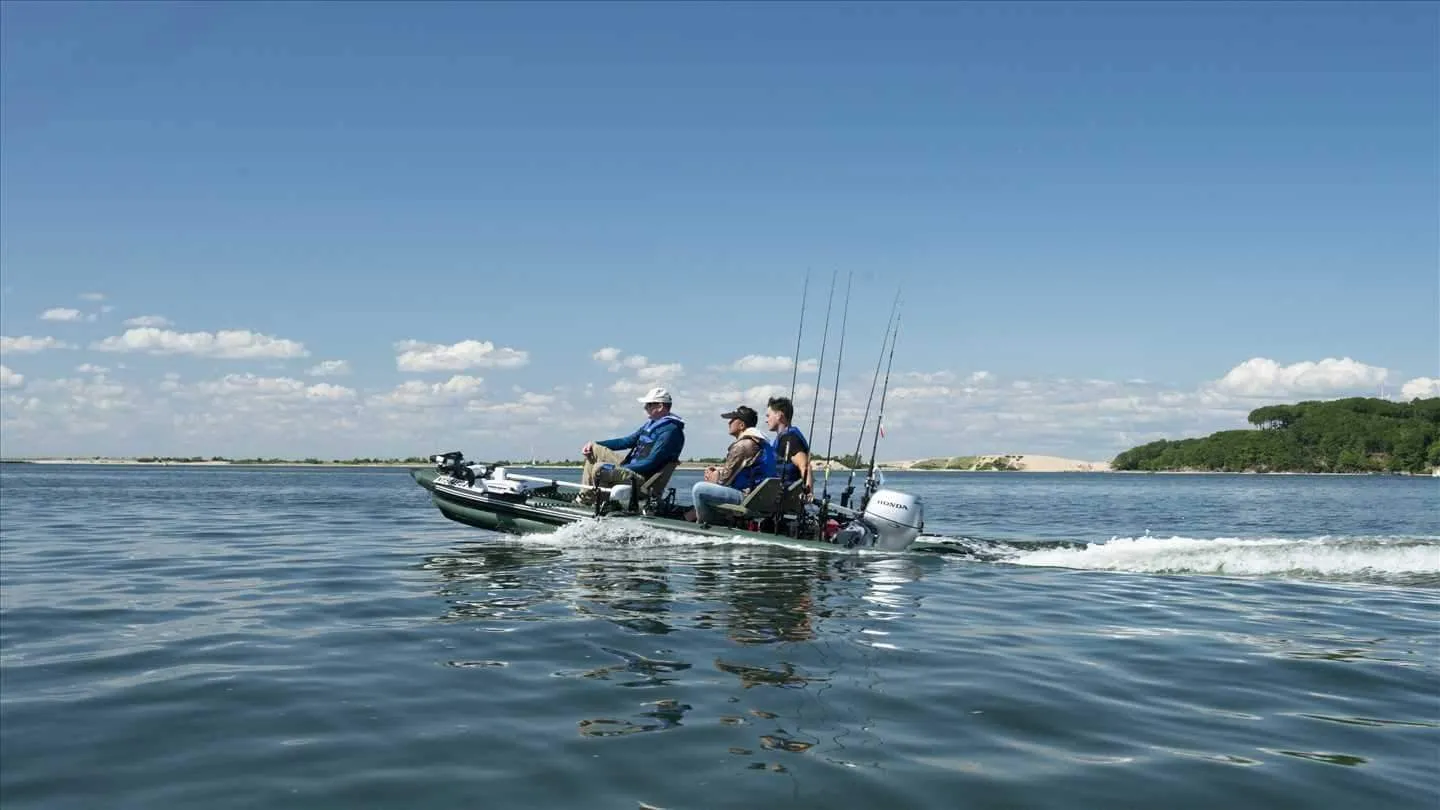 Sea Eagle Fishskiff16 Frameless Inflatable Fishing Boat 2 Person Swivel Seat Canopy