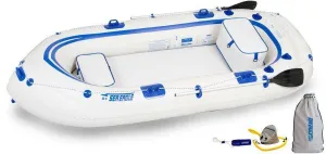 Sea Eagle SE9 Inflatable 4 Person Motormount Boat with Removable Floor