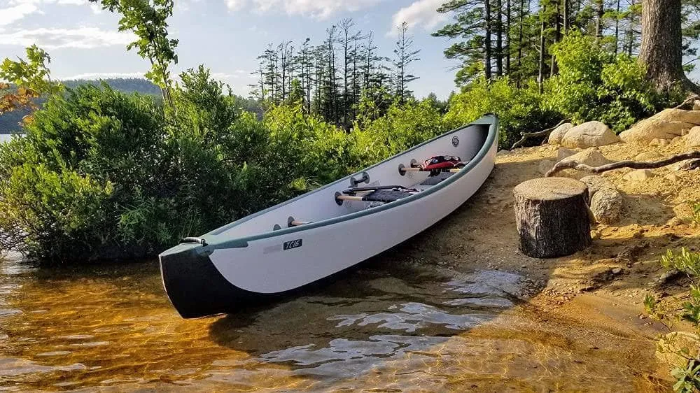 Sea Eagle TC-16 Inflatable Travel Canoe 3 Person with Traditional Style Wood/Web - Electric Pump Package