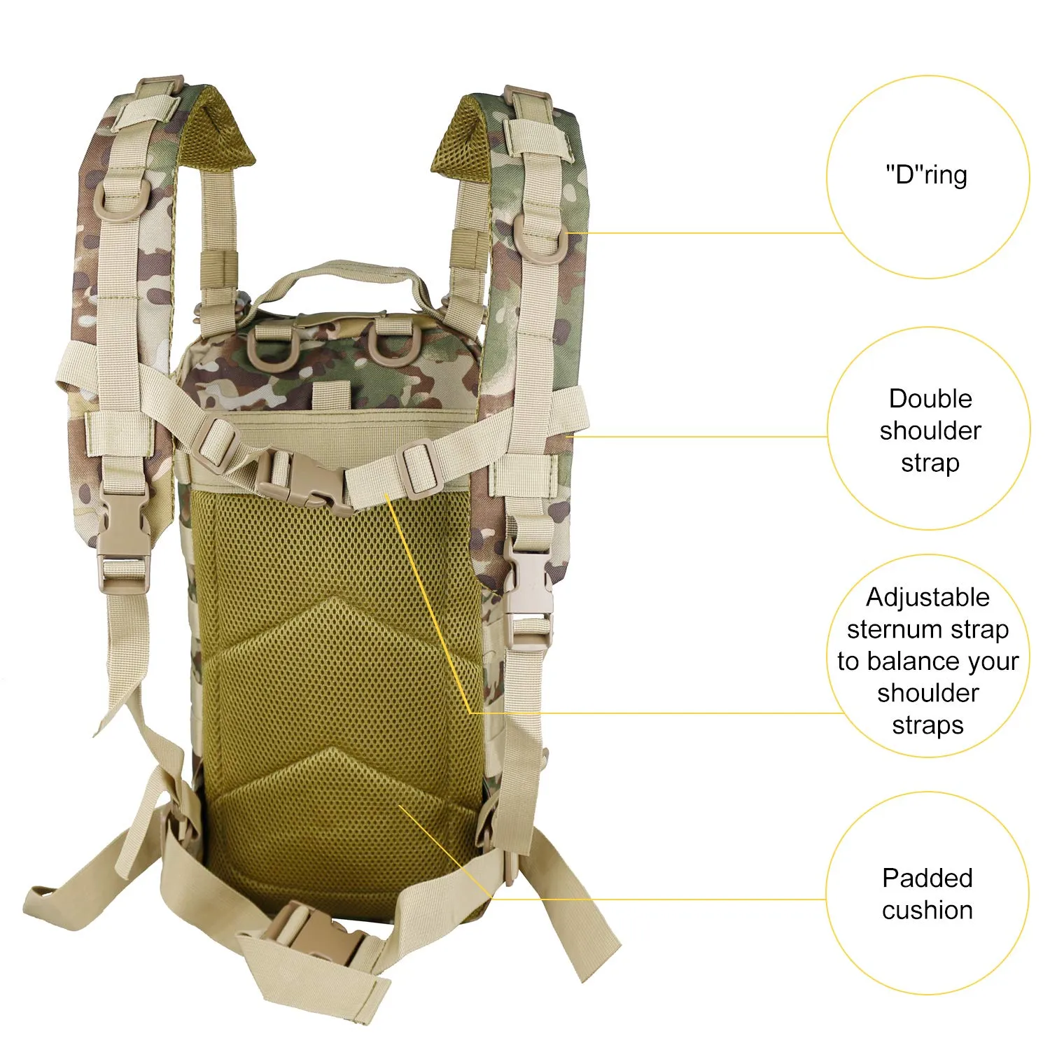 Small Military Tactical Backpack 30L Assault Backpack Tactical Bag OCP