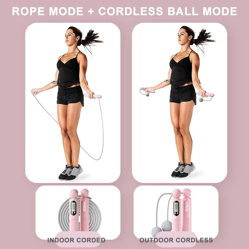 Smart Cordless Jump Rope with LCD Screen