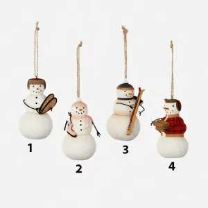 Sportsman Snowman Ornament - 4 Style Options