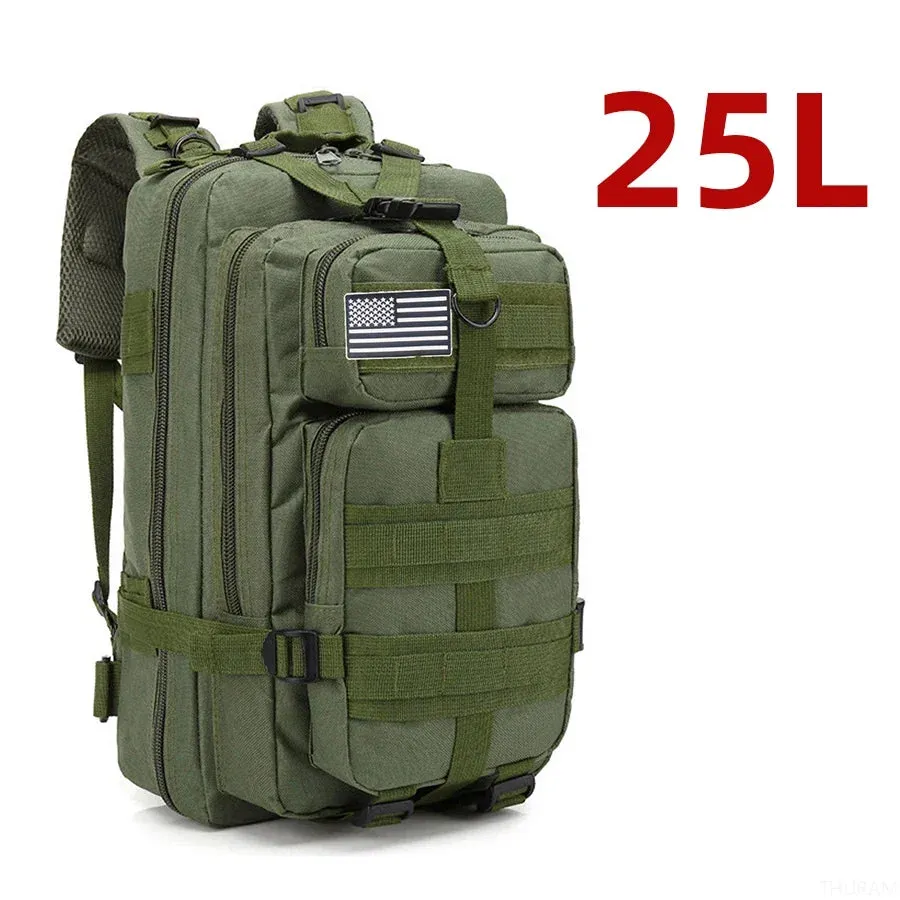 Tactical Backpack Sturdy Nylon Waterproof camping and hiking