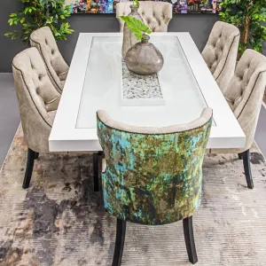 The Disebo Dining Set with a White Table