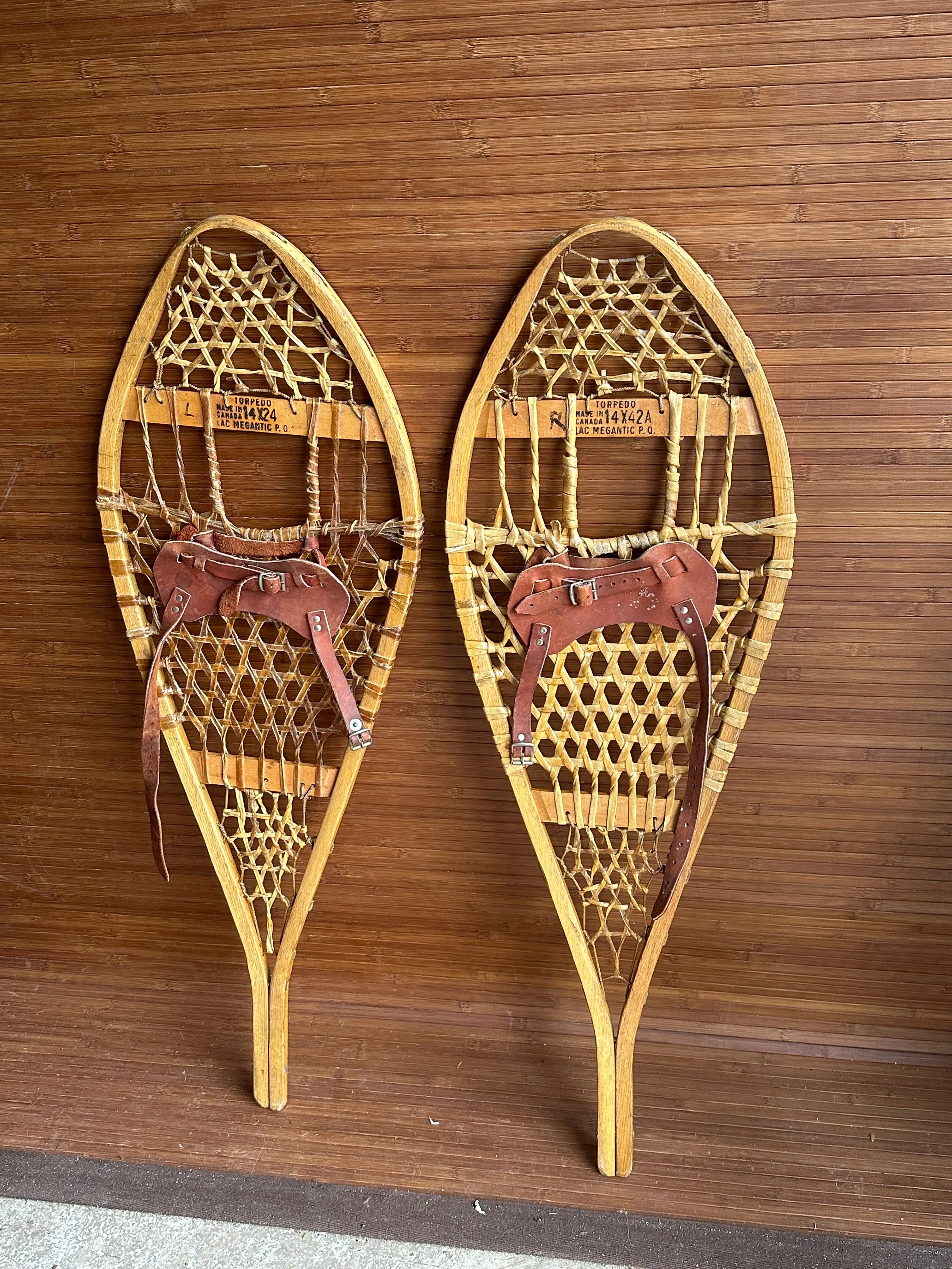 Vintage Wooden Snowshoes - Canada