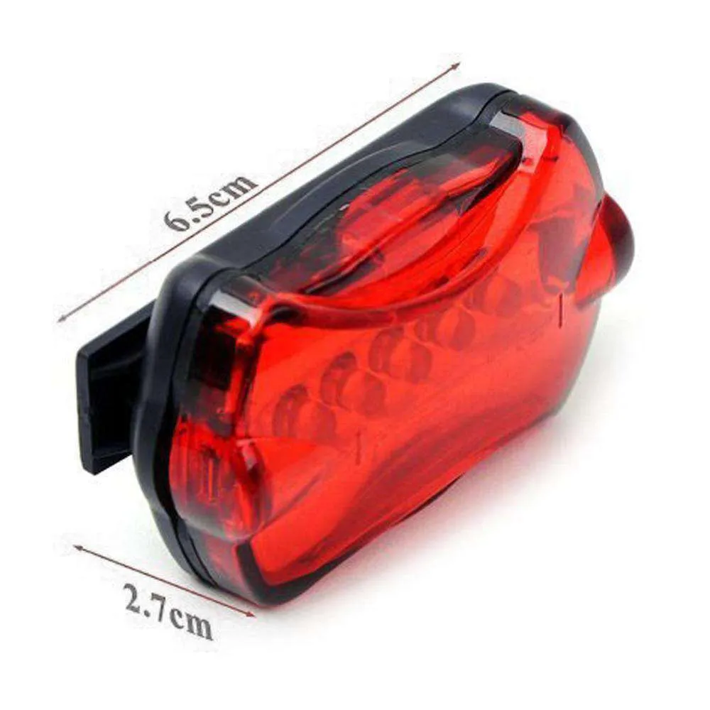 Waterproof 5 LED Lamp Bike Bicycle Front Headlight/ Rear Safety Flashlight - pack of 2