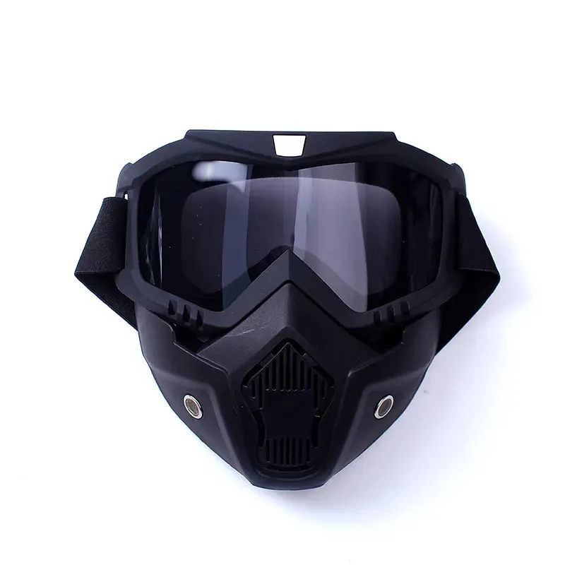 zlangsports Goggles Mask Anti-UV Detachable Windproof Motorcycle HD Motocross Glasses Retro Riding Eyewear Ski Sunglasses